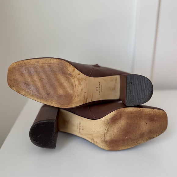 Cole Haan Brown Leather Ankle Boots Size 11 - Picture 9 of 10